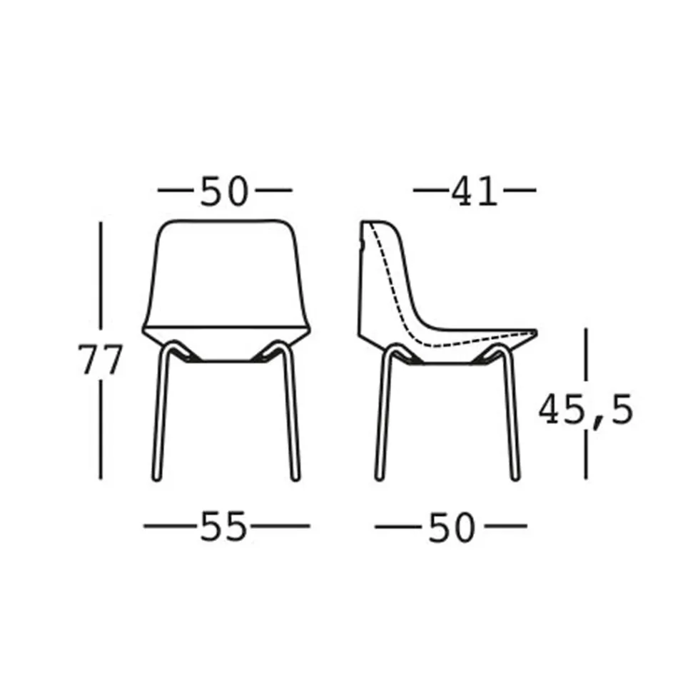 Outdoor-Stuhl aus Polyethylen und Aluminium Made in Italy 2 Stück - Rizia Viadurini