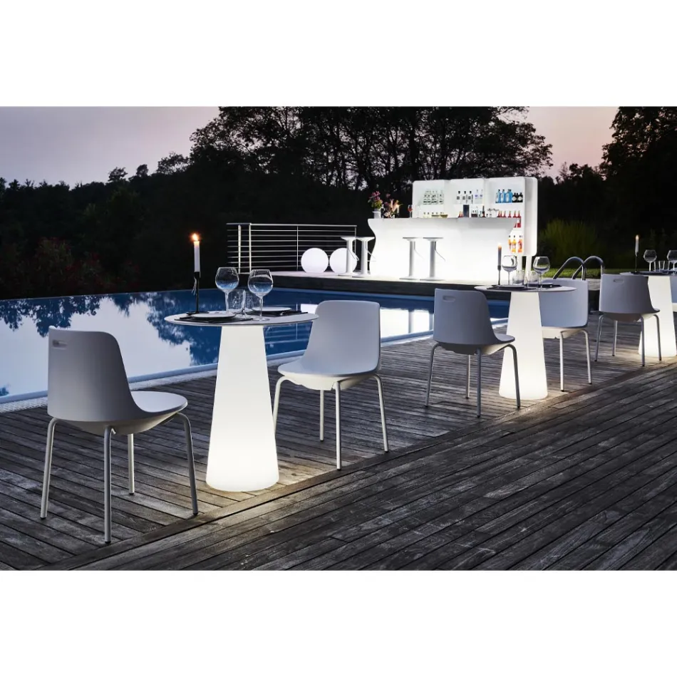 Outdoor-Stuhl aus Polyethylen und Aluminium Made in Italy 2 Stück - Rizia Viadurini