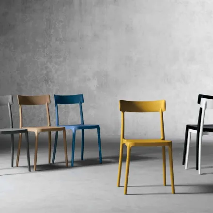 Peia made in Italy Polypropylen Outdoor / Indoor Design Stuhl Viadurini