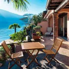 Klappbarer Außenstuhl aus Akazienholz, 2 Stück - Grima Viadurini