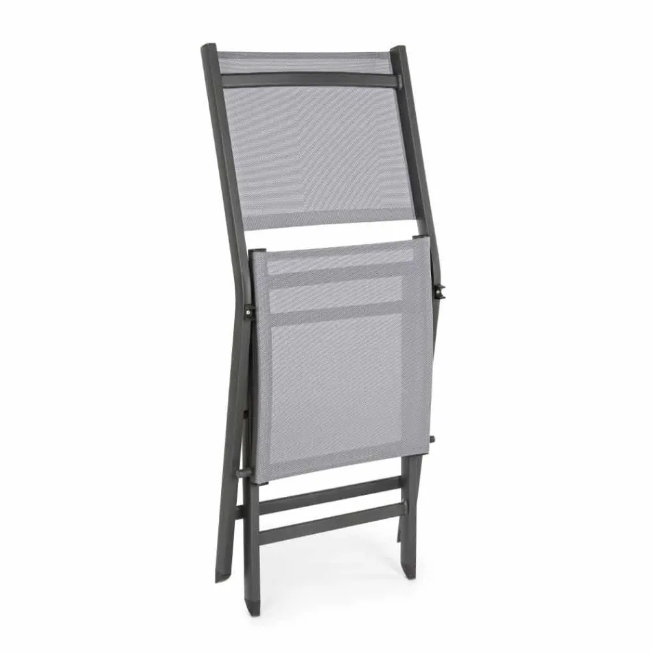 Klappbarer Außenstuhl aus Textilene und Aluminium, 4 Stück - Holly Viadurini