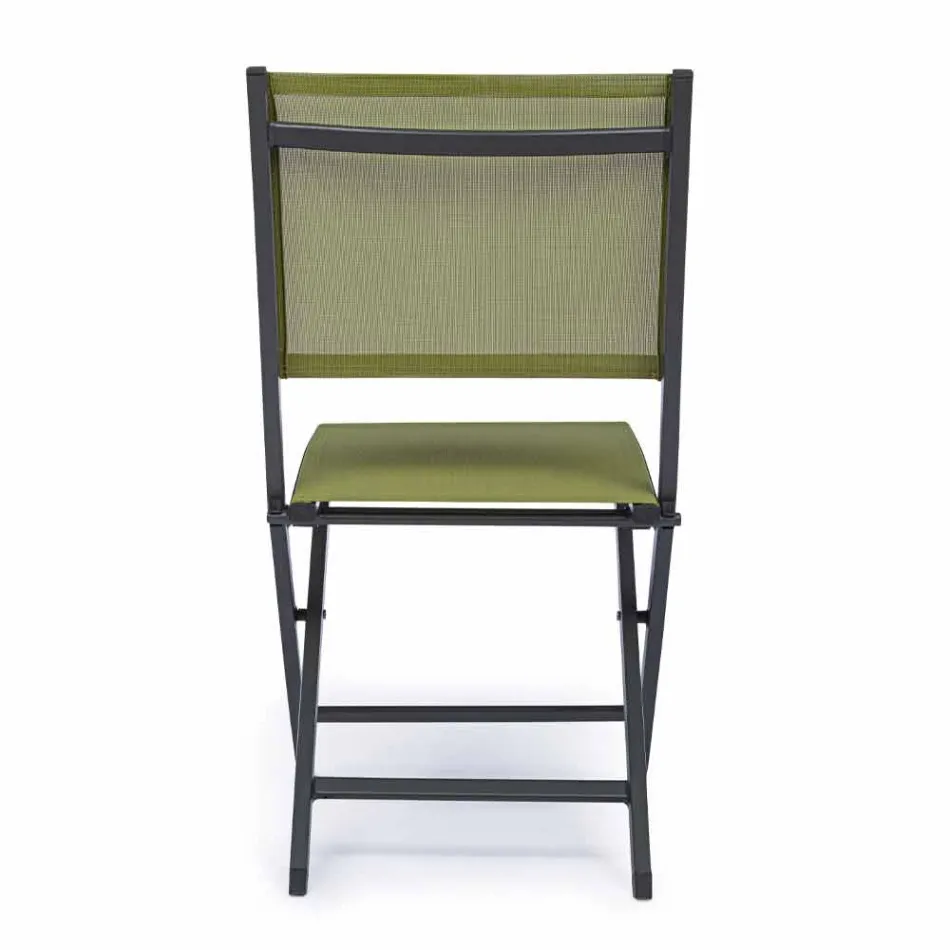 Klappbarer Außenstuhl aus Textilene und Aluminium, 4 Stück - Holly Viadurini