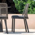 Design Outdoor-Stuhl aus Stoff und Aluminium Varaschin Emma