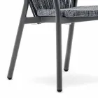 Stapelbarer Gartenstuhl aus Aluminium und technischem Stoff - Smart By Varaschin Viadurini