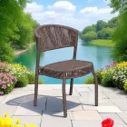 Gartenstuhl aus Aluminium und Seilgeflecht - Algedi Viadurini