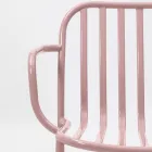 Gartenstuhl aus Metall mit Armlehnen Made in Italy 2 Stück - Einfach Viadurini