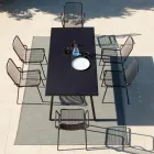 Gartenstuhl aus Metall mit Armlehnen Made in Italy 2 Stück - Vikas Viadurini