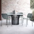 Gartenstuhl aus lackiertem Metall Made in Italy 2 Stück - Synergy Viadurini