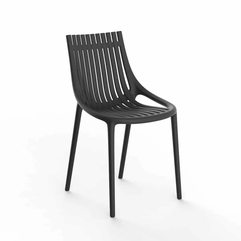 Stapelbarer farbiger Gartenstuhl aus Kunststoff 4 Stück - Ibiza von Vondom Viadurini