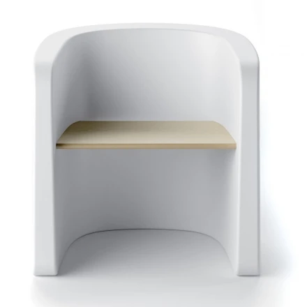 Gartenstuhl aus Polyethylen und Birkenholz Made in Italy - Talula Viadurini