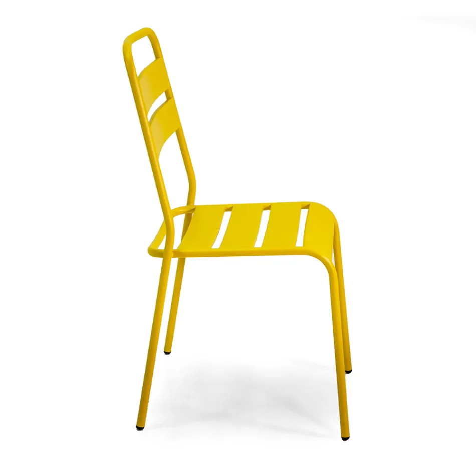 Gartenstuhl ganz aus Metall - Schleife Viadurini