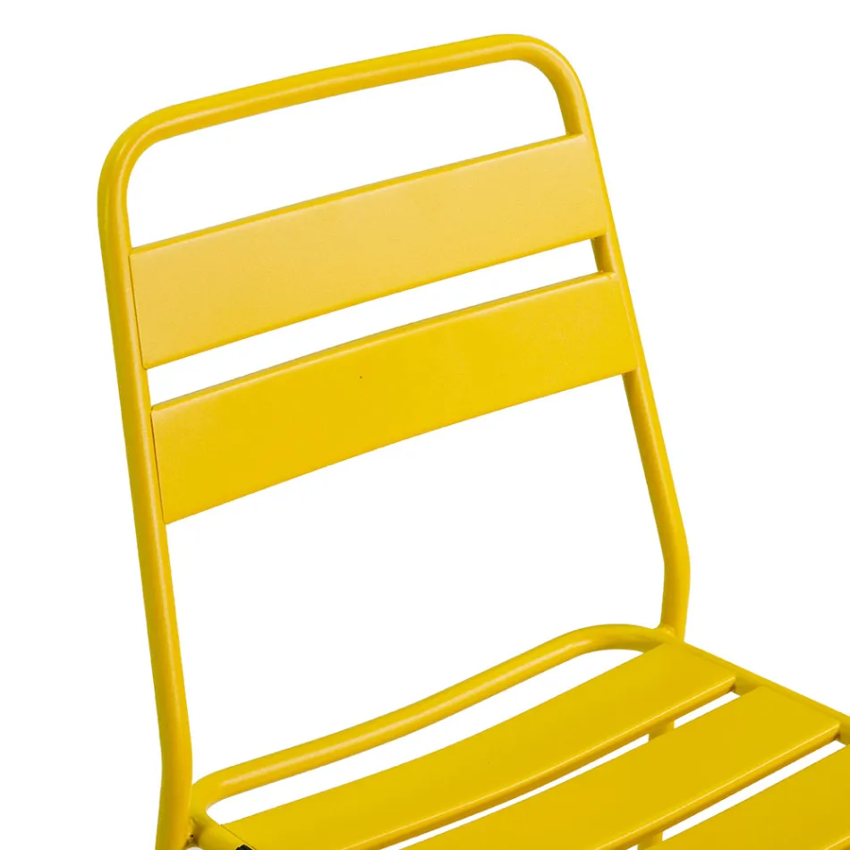 Gartenstuhl ganz aus Metall - Schleife Viadurini