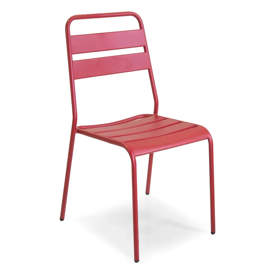 Gartenstuhl ganz aus Metall - Schleife Viadurini