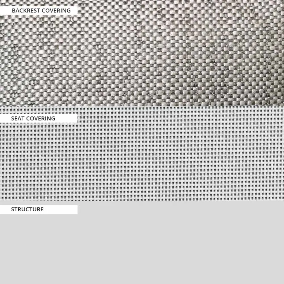 Gartenstuhlstruktur aus lackiertem Aluminium Made in Italy - Jouve Viadurini