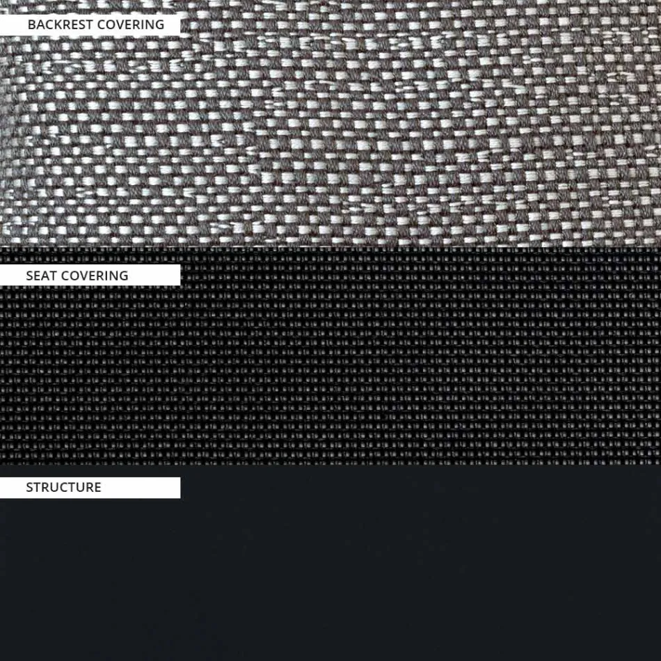 Gartenstuhlstruktur aus lackiertem Aluminium Made in Italy - Jouve Viadurini