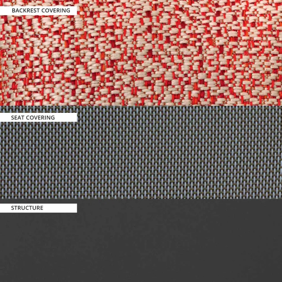 Gartenstuhlstruktur aus lackiertem Aluminium Made in Italy - Jouve Viadurini