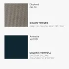 Esszimmerstuhl mit Stoffsitz und Metallstruktur - Aisha Viadurini