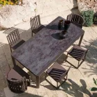 Outdoor Dining Chair in Aluminium und Luxus Design Rope 3 Oberflächen - Julie Viadurini