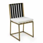 Outdoor Dining Chair in Aluminium und Luxus Design Rope 3 Oberflächen - Julie Viadurini