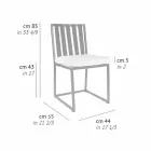 Outdoor Dining Chair in Aluminium und Luxus Design Rope 3 Oberflächen - Julie Viadurini