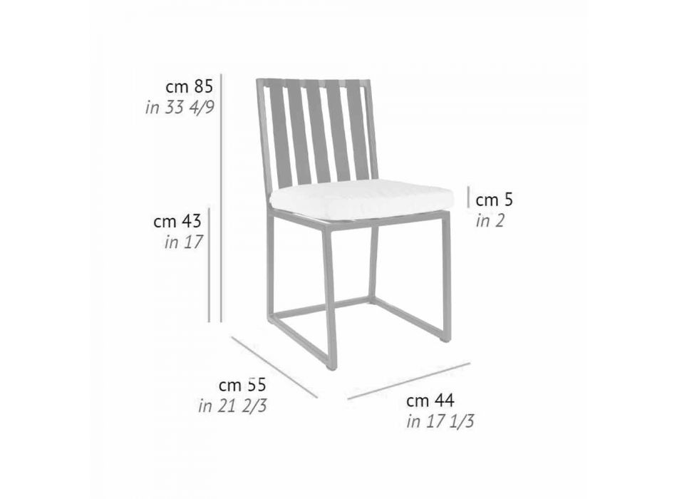 Outdoor Dining Chair in Aluminium und Luxus Design Rope 3 Oberflächen - Julie Viadurini