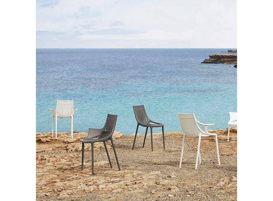 4-teiliger stapelbarer Outdoor-Esszimmerstuhl aus Kunststoff - Ibiza by Vondom
