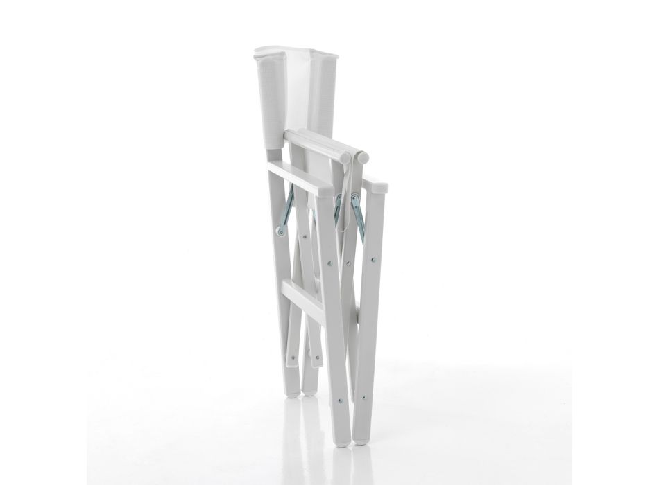 Klappbarer Regiestuhl aus Aluminium und Textilene – Fluoro Viadurini