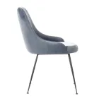 Wohnzimmerstuhl mit Sitz aus Mikrofaserstoff in verschiedenen Farben – Sandelholz Viadurini