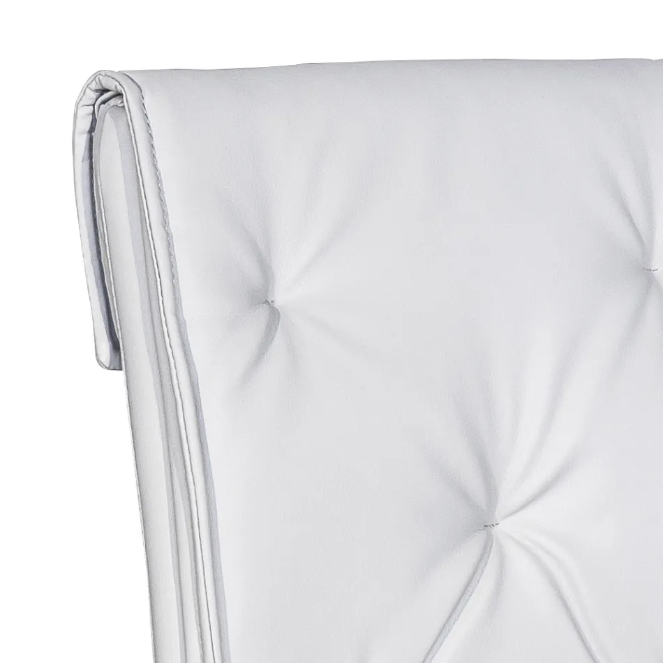 Wohnzimmerstuhl mit Struktur und Sitz aus Kunstleder Made in Italy - Grogu Viadurini