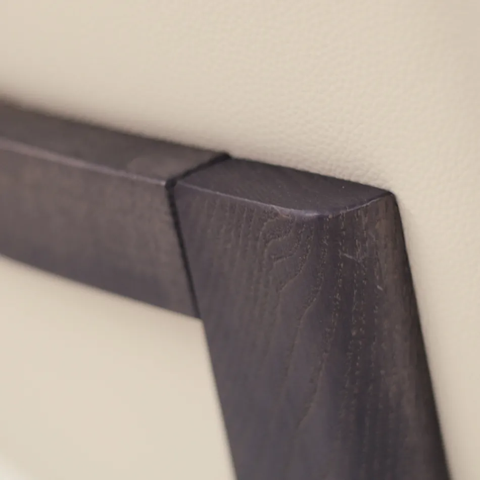 Wohnzimmerstuhl aus eisfarbenem Leder Made in Italy - Betsy Viadurini