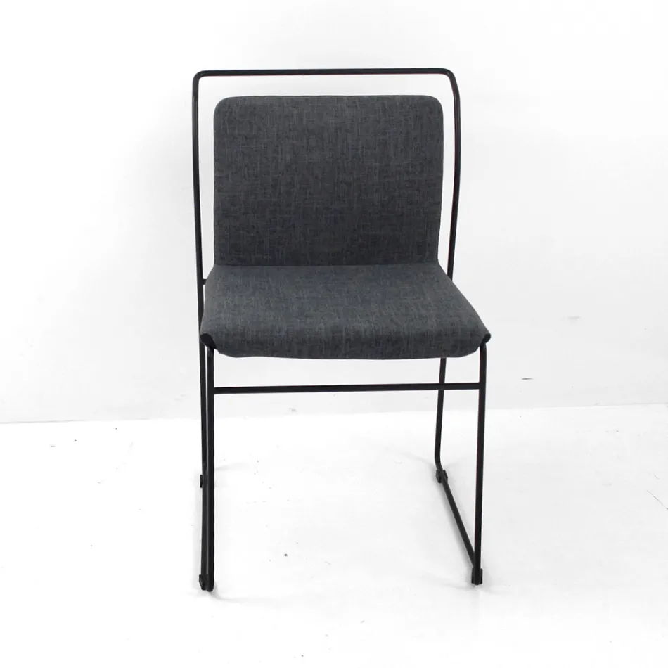 Wohnzimmerstuhl aus Stoff und lackiert Made in Italy - Uralia Viadurini