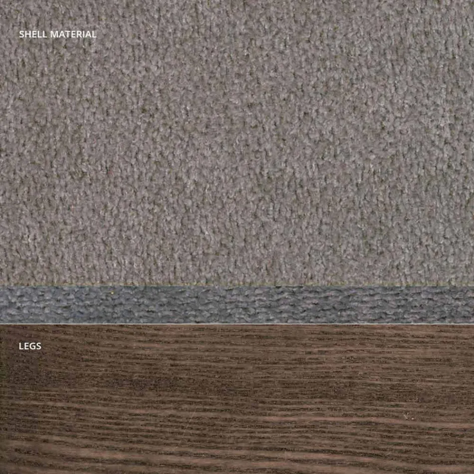 Wohnzimmerstuhl aus Stoff und modernem Holz, hergestellt in Italien, Oriella Viadurini