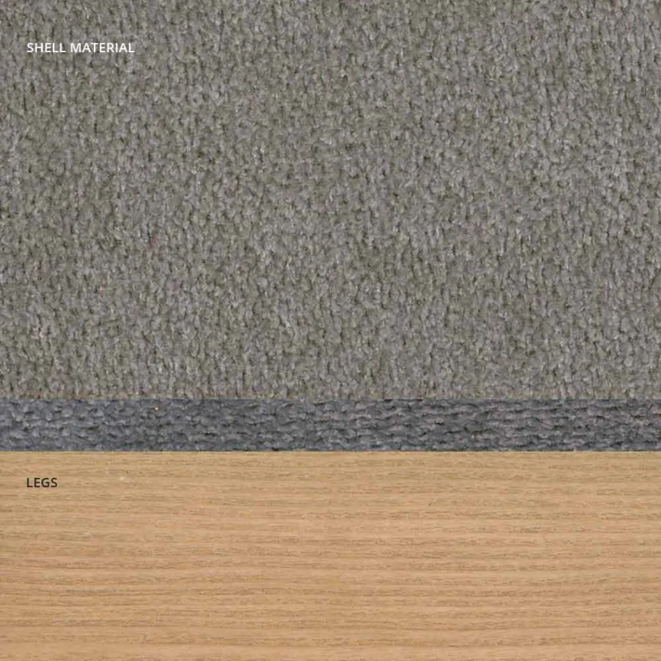 Wohnzimmerstuhl aus Stoff und modernem Holz, hergestellt in Italien, Oriella Viadurini