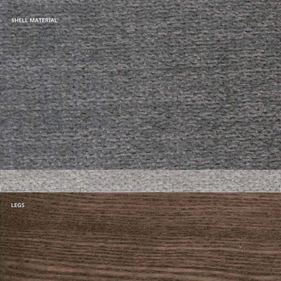 Wohnzimmerstuhl aus Stoff und modernem Holz, hergestellt in Italien, Oriella Viadurini