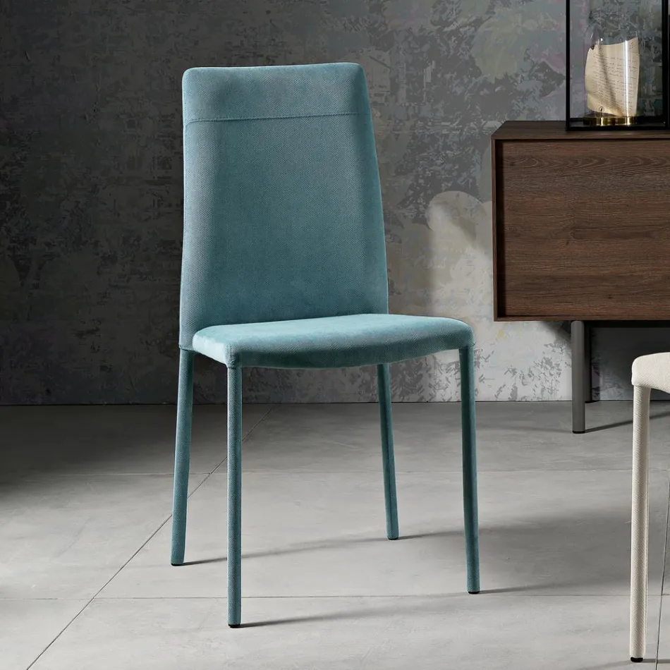 Wohnzimmerstuhl komplett mit Stoff „Made in Italy“ gepolstert – Lorelai Viadurini