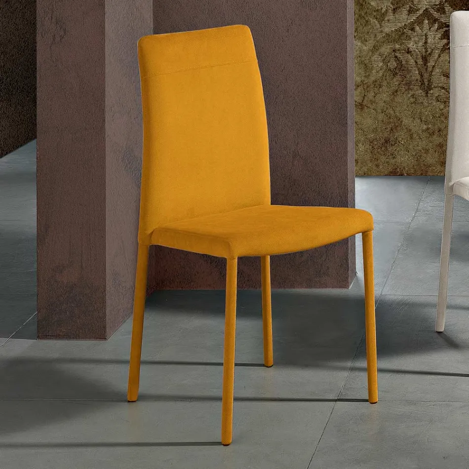 Wohnzimmerstuhl komplett mit Stoff „Made in Italy“ gepolstert – Lorelai Viadurini