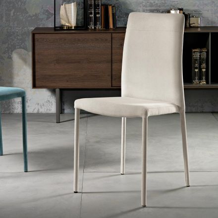 Wohnzimmerstuhl komplett mit Stoff „Made in Italy“ gepolstert – Lorelai Viadurini