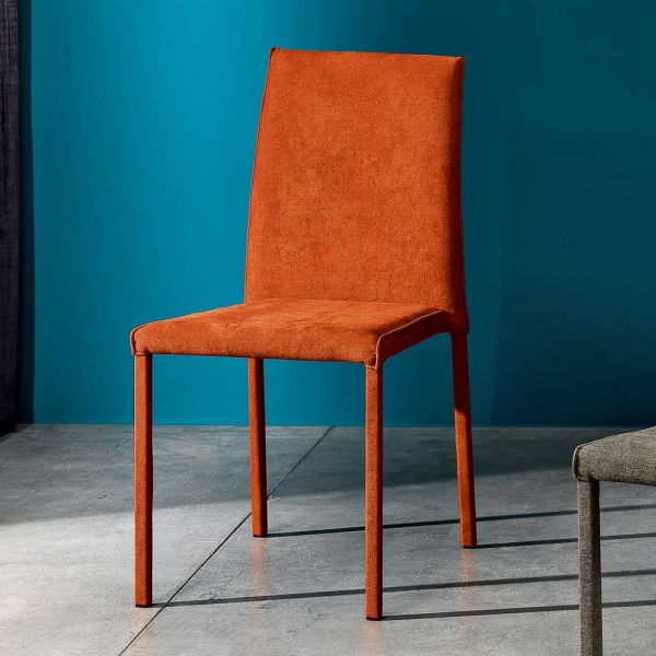 Wohnzimmerstuhl komplett gepolstert mit stoff made in italy - rosetta