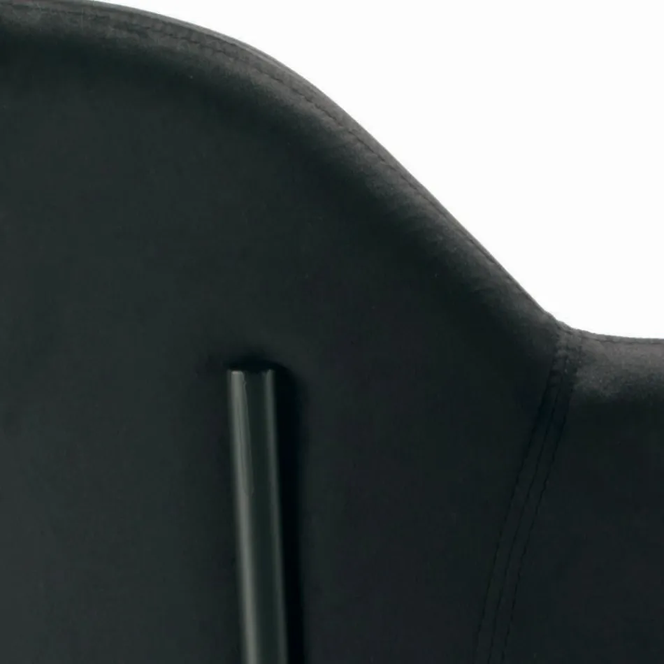 Wohnzimmerstuhl aus Stahl und Samt, hergestellt in Italien – Foggia Viadurini