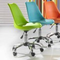 Bürostuhl aus farbigem Polypropylen und Metall - Loredana