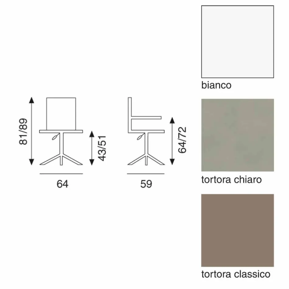 Bürostuhl für modernes Design des Sommers Viadurini