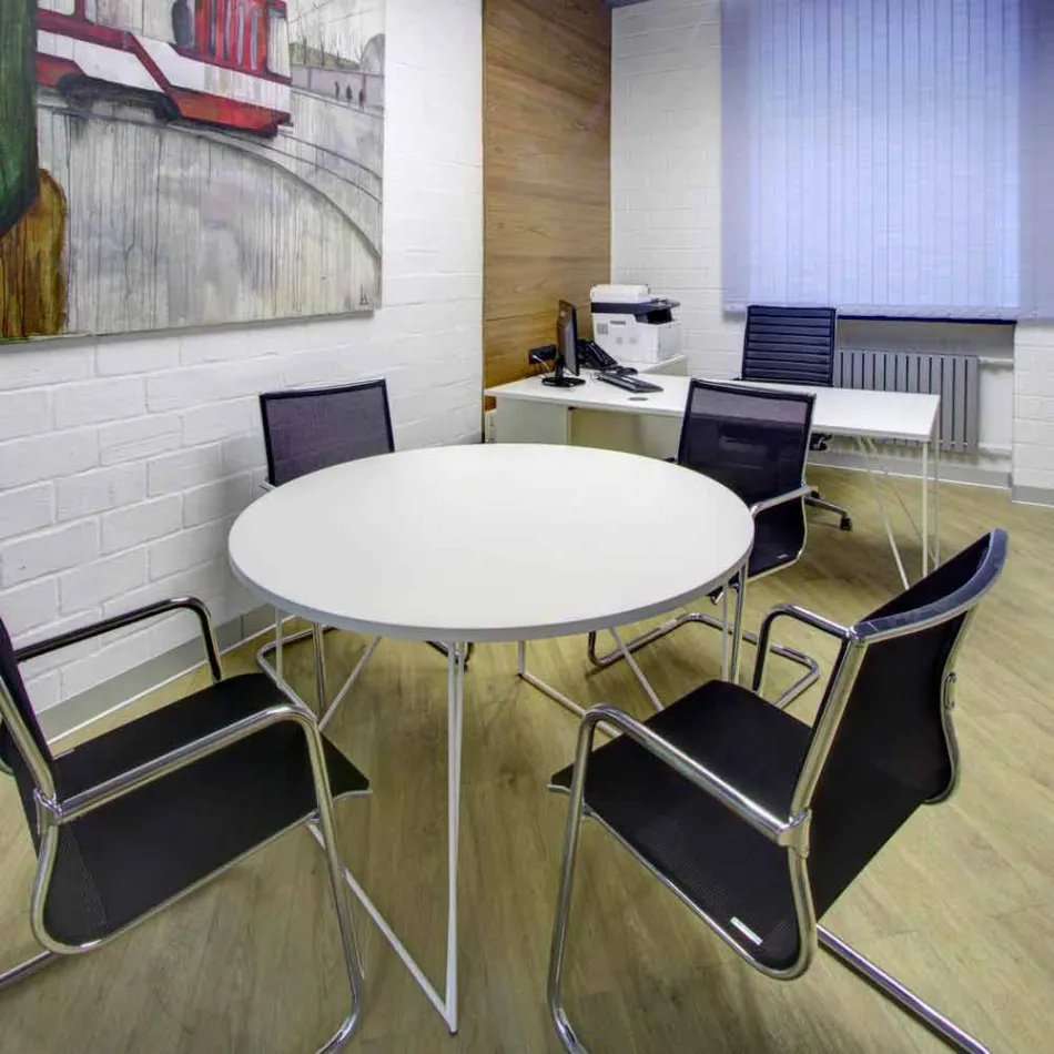 Ergonomischer Bürostuhl mit Kufengestell und Armlehnen Made in Italy - Filanna Viadurini