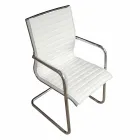 Ergonomischer Bürostuhl mit Kufengestell und Armlehnen Made in Italy - Filanna Viadurini