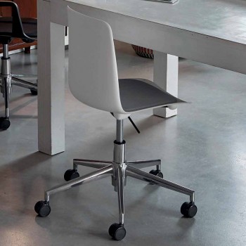 Bürostuhl aus Aluminium und Polypropylen Hergestellt in Italien, 2 Stück - Charita