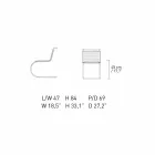 Bürostuhl aus natürlichem Rohrgeflecht und verchromtem Stahl Made in Italy - Formentera Viadurini