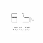 Bürostuhl aus Leder mit Gestell aus verchromtem Stahl Made in Italy - Elite Viadurini