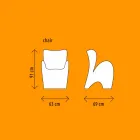 Design Stuhl für drinnen oder draußen aus farbigem Kunststoff 2 Stück - Lily von Myyour Viadurini