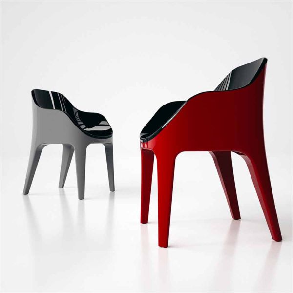 Stuhl aus solid surface in modernem design pointer made in italy
