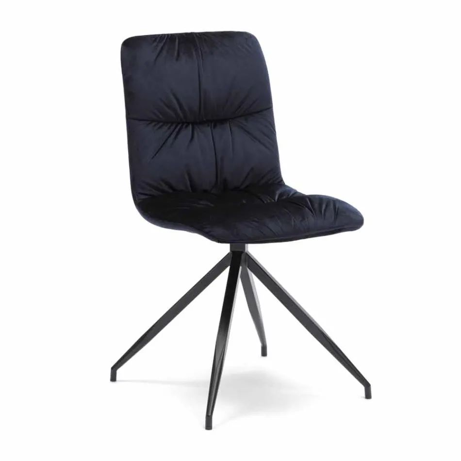 Stuhl im modernen Design mit Chiara-Stoff bezogen Viadurini