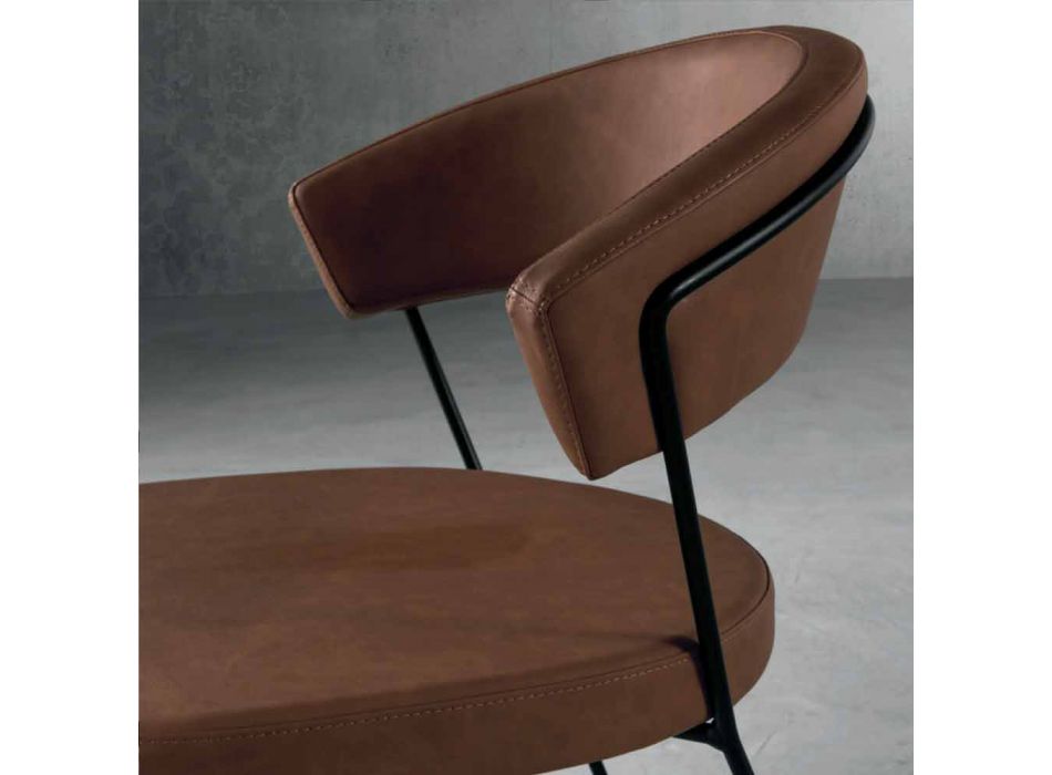 Design Stuhl aus Metall und Stoff hergestellt in Italien Formia